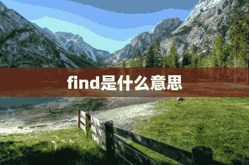 find是什么意思(find是什么意思中文)